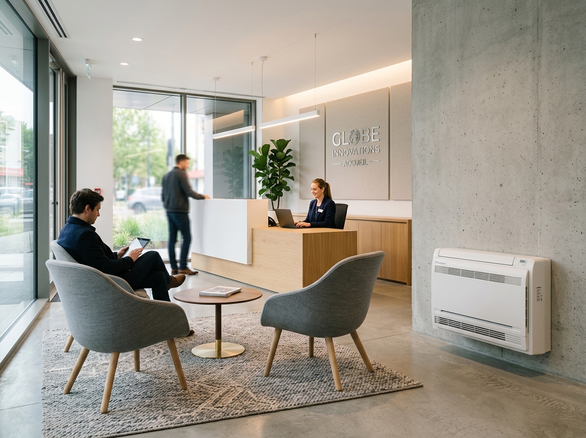 Console murale — espace d'accueil