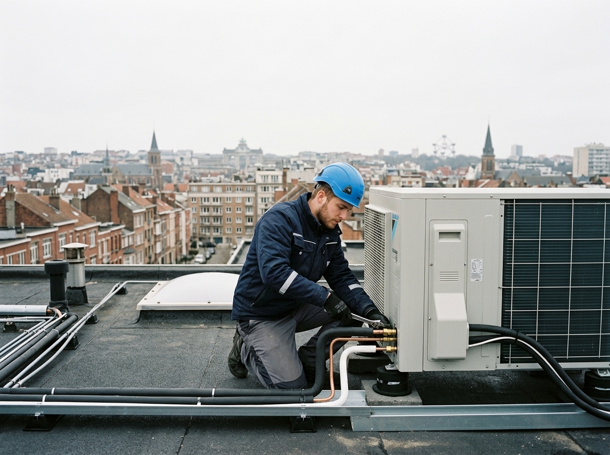 Groupe extérieur en toiture — Bruxelles