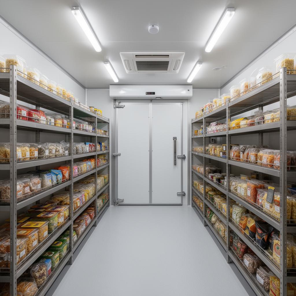 Chambre froide de cuisine professionnelle